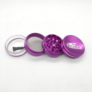 Vente en gros de broyeur d'herbes en métal de luxe durable à 4 couches avec logo personnalisé Papier à rouler portable pour épices en vrac - Product Image 5