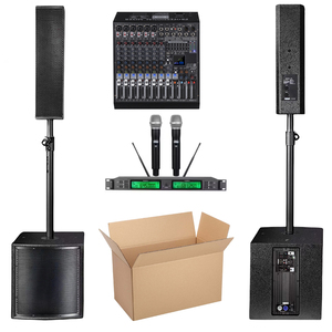 Ensemble audio le plus vendu 4*4 pouces haut-parleur de colonne alimenté caisson de basses 15 pouces avec système de sonorisation de haut-parleur actif ampli - Product Image 2