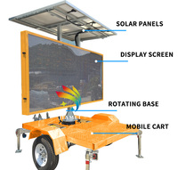 VMS pour la sécurité routière Panneau d'affichage à messages variables portable à énergie solaire Mobile extérieur LED Trailer VMS Traffic Display