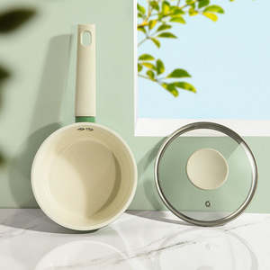 Ceramic Non Stick Mini Milk Pot 0.8L For Baby Food Porridge Noodle Cooking Macaron Color - Product Image 1