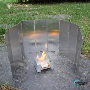 Panneau coupe-vent pliable léger avec broche pour réchauds de camping en plein air, compatible avec les cartouches de gaz et le sac de transport - Product Image 6