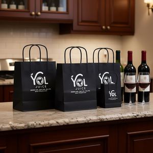 Decorative <b>Paper</b> Shopping Bags for Corporate Business Custom Logo Large Base Wine Bags with Twisted Handle Design - Product Image 1
