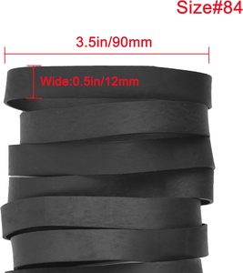 Taille des élastiques # 84 élastiques tactiques en <span class=keywords><strong>caoutchouc</strong></span> noir, lot de 50, larges et épais, pour fournitures de bureau et classement - Product Image 3