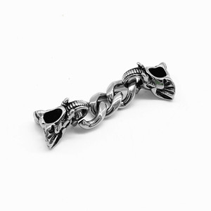 Cuentas de elefante de acero inoxidable yunique para hacer pulseras, componentes de joyería de estilo retro de forma irregular, GZY-316-126 - Product Image 4