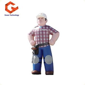 Custom ized Giant Custom aufblasbare Bauarbeiter/Werbung Außenwerbung Giant Human Infla table Worker Model - Product Image 1