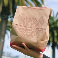 Kit d'emballage polyvalent pour boulangerie à emporter : Sacs à pain grillé et pochettes à biscuits résistants à la graisse, porte-déjeuner jetable pour cafés