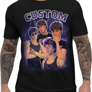 Camisetas Personalizadas para Novio, Camisetas con Foto de Cara de Novio, Regalo de San Valentín, Camisetas Negras para Hombre, Tejidas con Serigrafía - Product Image 3