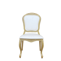 Chaises de salle à manger de style français vintage classique à dossier haut, design moderne et nouveau, pour événements de mariage