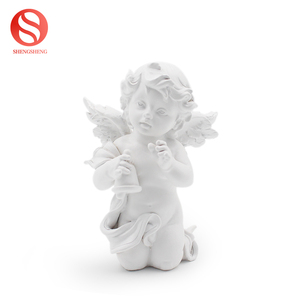 Ornamento de poliresina guitarra arte estatua de querubín pequeña resina deco violín estatuillas de ángeles - Product Image 5