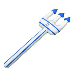 New Hot Cute Cartoon Inflatable Hammer Air Hammer l Kids Children Blow Up Noise Maker Fork Toys Trident Color Random