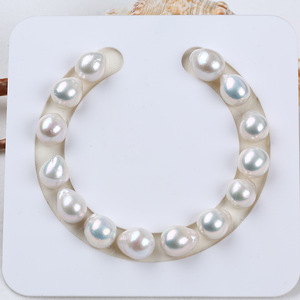 10-11mm White Freshwater Baroque <b>Loose</b> <b>Pearl</b> DIY Jewelry Material for Earrings Rings in Stock - Product Image 3