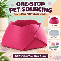 Lit pour chat pliable en feutre 2 en 1, lit et tapis pour animaux de compagnie, design en forme de pétale, nid d'intérieur pour chat, vente en gros