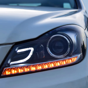 ชุดไฟหน้า LED สำหรับรถยนต์ C-Class W204 ปี 11-14 แบบ Low-Profile  ดัดแปลงเป็นแบบ High-Profile พร้อมไฟ Daytime Running Lights 12V ของใหม่ - Product Image 4