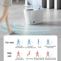 WC intelligent électrique avec fonction de lavage féminin intégrée, affichage numérique LED et chasse d'eau à siphon pour cuvette de toilettes