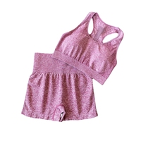 Ensemble de 2 pièces de Yoga pour femmes, vêtements de sport, soutien-gorge et short, tenue de Fitness, sans couture