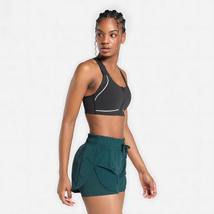 Top Deportivo Sin Costuras Transpirable con Cierre Frontal para Mujer, <span class=keywords><strong>Sujetador</strong></span> Deportivo con Soporte y Absorción de Impactos para Gimnasio - Product Image 1