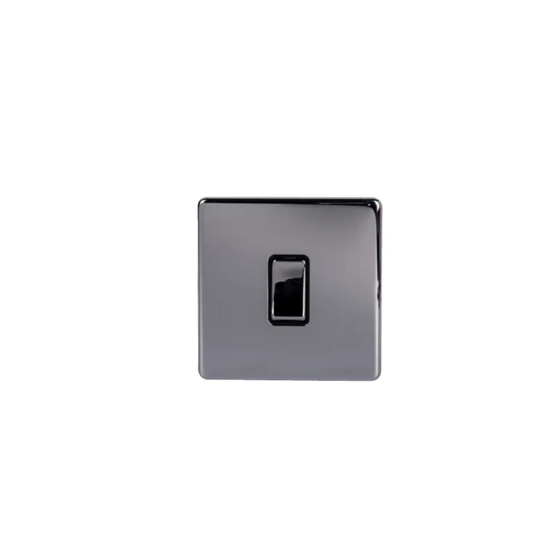 Abuk İngiltere 86 standart 1 Gang 2 yollu paslanmaz çelik ayna paneli anahtarları ve prizler elektrik Push Button işık duvar anahtarı