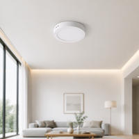 Plafonnier LED moderne en aluminium blanc, encastré, petit carré ou rond, pour salon commercial
