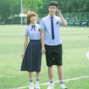 School Uniforms College Style Summer Korean Design Tops And Skirts For Middle High School Students Graduation Photo Outfits - Product Image 4