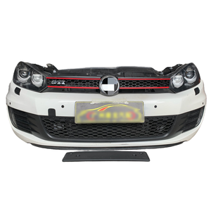 Spoiler de <span class=keywords><strong>pare</strong></span>-chocs <span class=keywords><strong>avant</strong></span> pour VW <span class=keywords><strong>Golf</strong></span> MK6 GTI R, noir brillant, fibre de carbone, matériau ABS, fixation par boulons, inclus, 2010-2013 - Product Image 1
