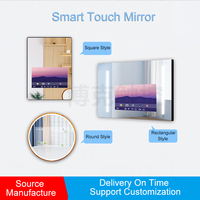 Miroir d'éclairage intelligent personnalisé avec lumières LED, salle de bain salle de bain, salle de bain, miroir d'écran publicitaire pour hôtel
