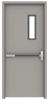 Porte commerciale en acier ignifuge de 1 à 3 heures Porte coupe-feu en bois Portes coupe-feu ouvertes simples ou doubles externes pour les entreprises