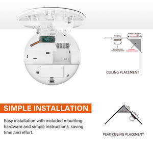 Detector de Alarme de Calor com Fiação Direta Kitemark 230v, ABS, Bateria de 10 Anos, Alarme de Segurança contra Incêndio com Cabo e Interligação Sem Fio - Product Image 4