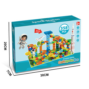 Giáo dục tự làm hạt nhỏ đá cẩm thạch chạy trượt bóng theo dõi khối xây dựng mô hình đồ chơi ABS nhựa cho lứa tuổi 5-13 + - Product Image 4