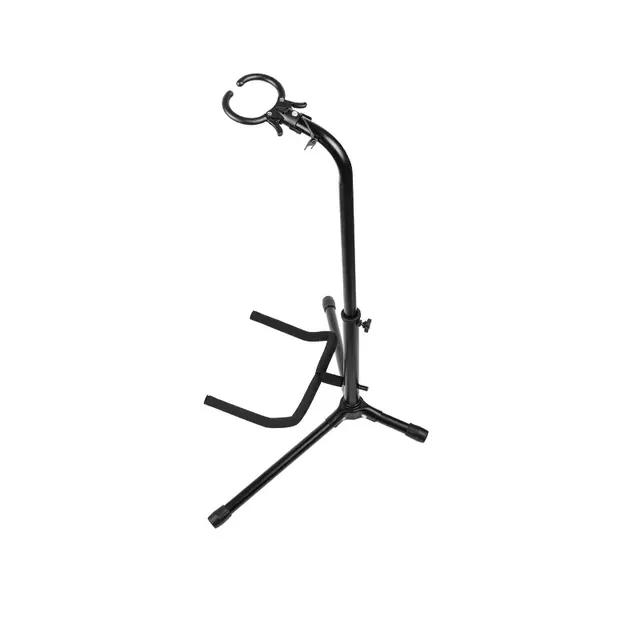 Portable Metal Triple-Headed Tripod Neck Holder Upright Vertical Adjustable Guitar Stand for Stage & Home Practice