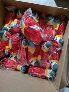 Oreiller en peluche parlant en forme de <span class=keywords><strong>perroquet</strong></span> rouge mignon, fabrication sur mesure en usine, vente en gros 2022 - Product Image 6