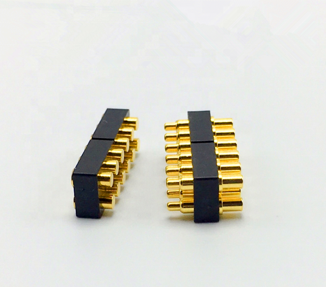 Factory Custom Spring Loaded 2.54mm Pitch 12Pin Double Row Pogo Pin Connector Male Female for Intelligent Electronics