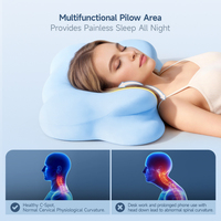 Zeemora Z4 Contour Cloud Memory Foam Kissen mit kühlendem Gel und atmungsaktivem Nylon/Spandex-Bezug für druckfreien Schlaf und luxuriösen Nackenkomfort