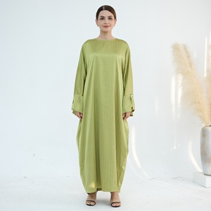 2025 islamique <span class=keywords><strong>turquie</strong></span> Ramadan EID robes modestes grande taille femmes robes vêtements islamiques caftan Abaya robe avec des perles pleines - Product Image 3