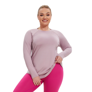 Châu Âu Phụ Nữ Mỹ Trọng Lượng Nhẹ Yoga Hàng Đầu Kích Thước Lớn Thoải Mái Thoáng Khí Nhanh Chóng Làm Khô Dài Tay Áo Tập Thể Dục Áo Thể Thao - Product Image 6