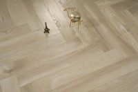 Revêtement de sol stratifié HDF MDF en chevrons, résistant aux taches, antidérapant, pour la décoration de la maison, salon