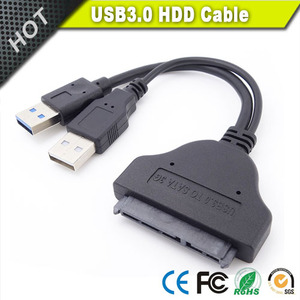 Disque dur 50CM SATA 22Pin (7Pin + 15Pin) vers adaptateur de câble de données d'alimentation <span class=keywords><strong>ESATA</strong></span> <span class=keywords><strong>USB</strong></span> 2.0 pour disque dur 2.5" - Product Image 2