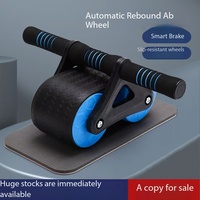 Rouleau d'entraînement abdominal automatique à rebond, avec genouillère, à deux roues, silencieux, équipement de fitness pour la maison – Vente chaude