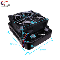 Tête Laser Refroidissement 8 Tube 131X51X99MM Ordinateur Radiateur Refroidisseur D'eau Ventilateur