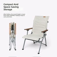 Chaise pliante de camping en alliage d'aluminium, réglable, avec tissu épais type toile, style glamping, pour la randonnée et la pêche