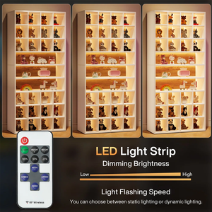 Vitrina de Madera para Exhibición, Organizador con Estantes para Figuras <span class=keywords><strong>Funko</strong></span> Mini <span class=keywords><strong>Pop</strong></span> y Juguetes de Acción, Mueble para Sala de Estar - Product Image 4