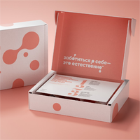 Anpassbare Logo-Paket box Cartoon Custom Self Seal Kleine Wellpappe Mailer Versand box Kraft Pink Black Custom Mailer Box