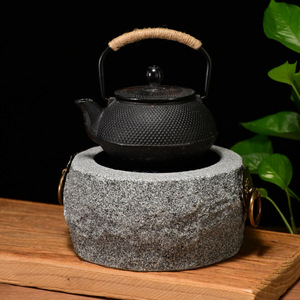 Stone Tea Stove Cast Iron Freestanding Asian Style Firewood Fuel Kitchen Use Durable Design - Product Image 1