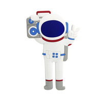 Aimant de réfrigérateur personnalisé en PVC souple, motif astronaute mignon, pour décoration domestique, support pour photos, mémos, papiers et ustensiles de cuisine