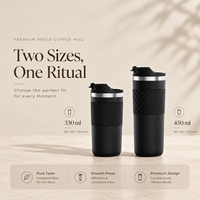 Mug de voyage isotherme en acier inoxydable, nouvelle version améliorée, avec filtre, pour café, OEM ODM, vente en gros
