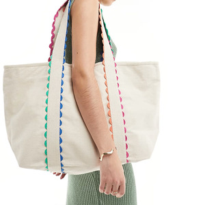 Bolsa Tote de Gran Capacidad, Diseño Brillante y Colorido con Ribete <span class=keywords><strong>Ric</strong></span> Rac, Bolsa de Compras, Playa y Hombro con Ribete Arcoíris, Bolsa de Maquillaje - Product Image 1