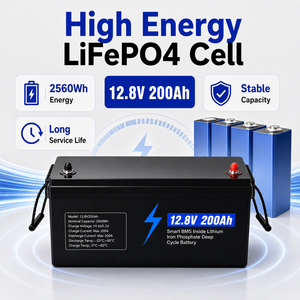 12.8V 200Ah LiFePO4 <b>Battery</b> 2560Wh <b>Deep</b> <b>Cycle</b> Lithium Ion <b>Batteries</b> for Solar Energy Storage Home Backup Off-Grid - Product Image 6