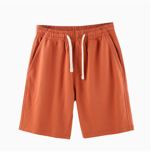 Shorts de <span class=keywords><strong>sport</strong></span> amples en coton épais pour hommes avec cordon de serrage à la taille, grande taille, couleur unie, tissu 380g, vêtements de <span class=keywords><strong>sport</strong></span> d'été – Vente en gros - Product Image 2