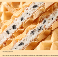 Nouvelles gaufrettes sandwich au goût crème croustillante, saines, nutritives, faibles en sel, goût sucré, 200g, boîte de gaufrettes, option de vente en gros