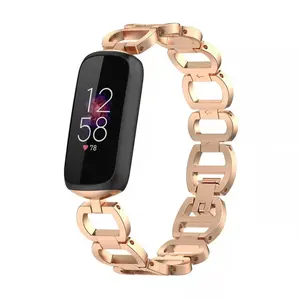 FitbitLuxe用の新しいメタルスマートウォッチストラップ交換用ブレスレットバンドFitbitLuxe用の合金ブレスレットストラップ金属ストラップ