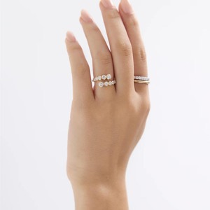 Anillo cruzado de diamante de oro de 14K, lo último en joyería de moda artesanal, anillos de plata esterlina para niñas - Product Image 3